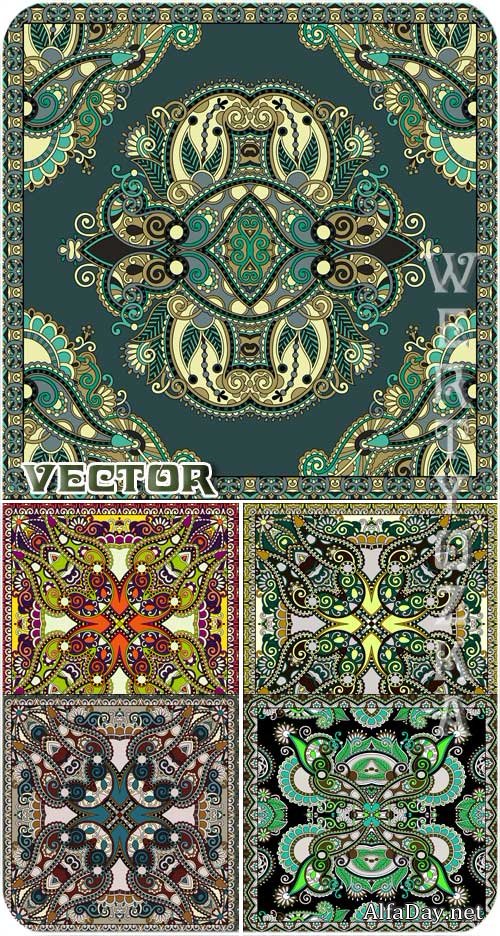 ������������ ��������� ����� / Original floral patterns - vector