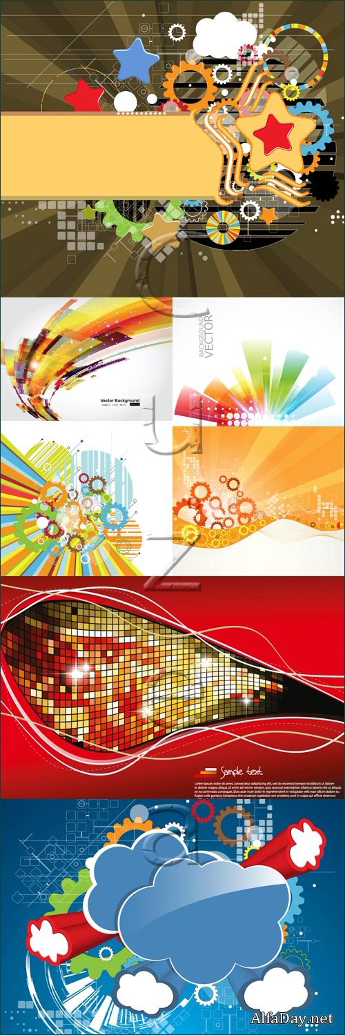 ����������� ����, 16 / Abstract backgrounds, 16 - vector stock