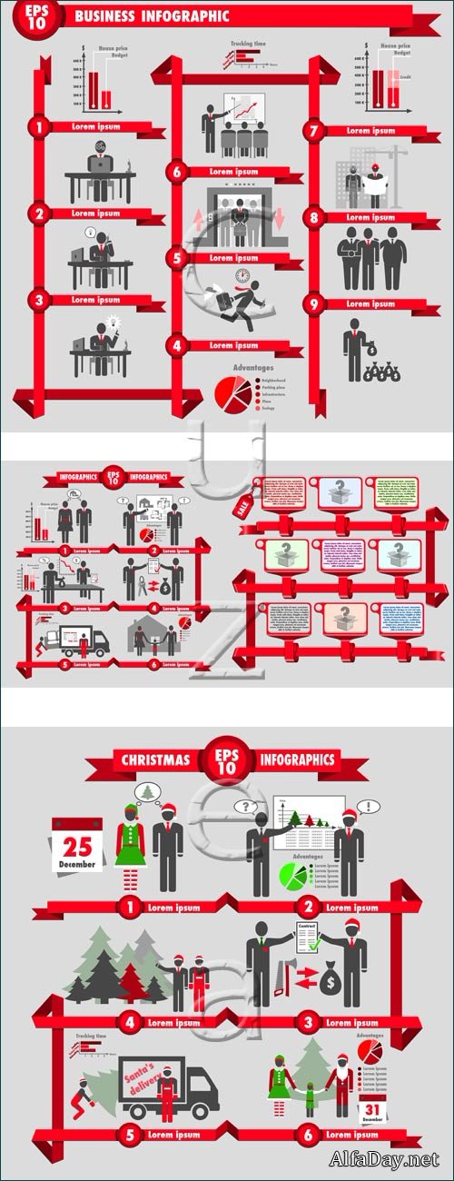 Infographic collection, 71 - vector stock