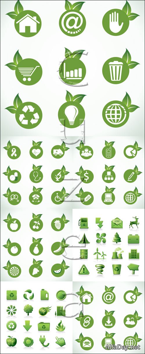 Green vector icons