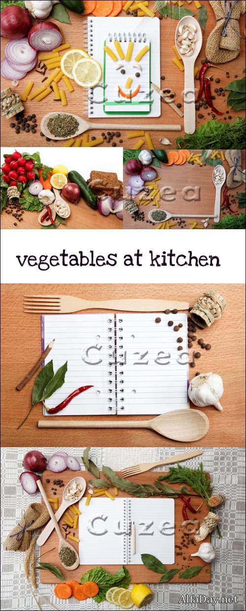 Vegetable on wood - stock photo