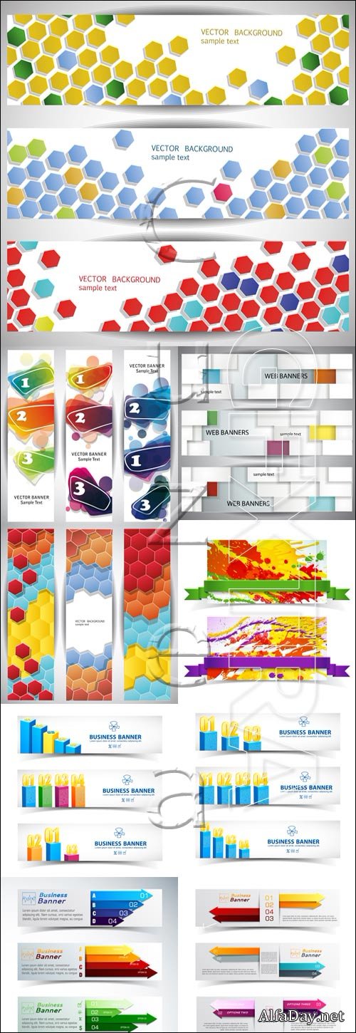 Business abstract banners - vector set