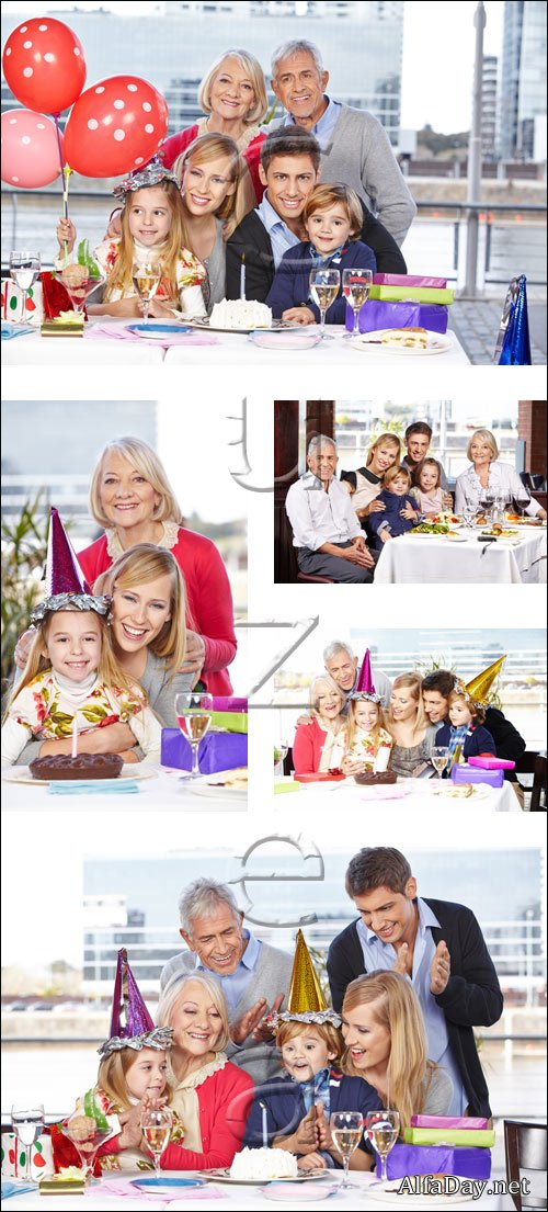 Holiday in the big family - stock photo