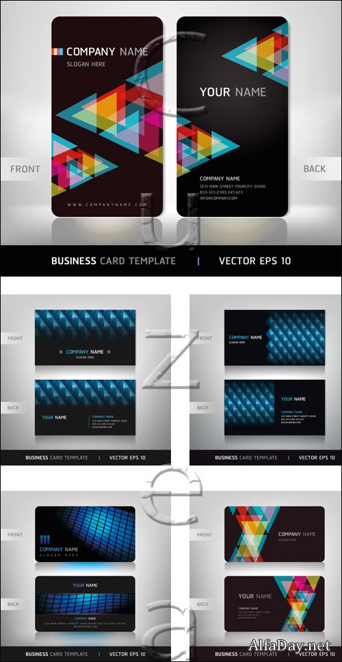 Business card vector collection, 5