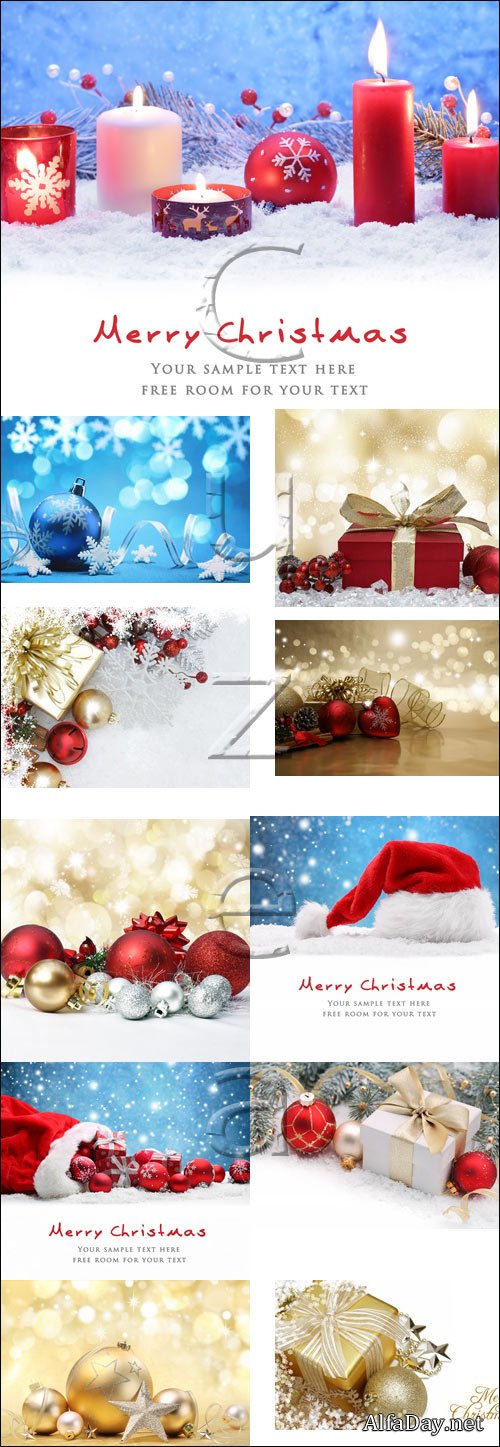Merry christmas beautiful background - stock photo