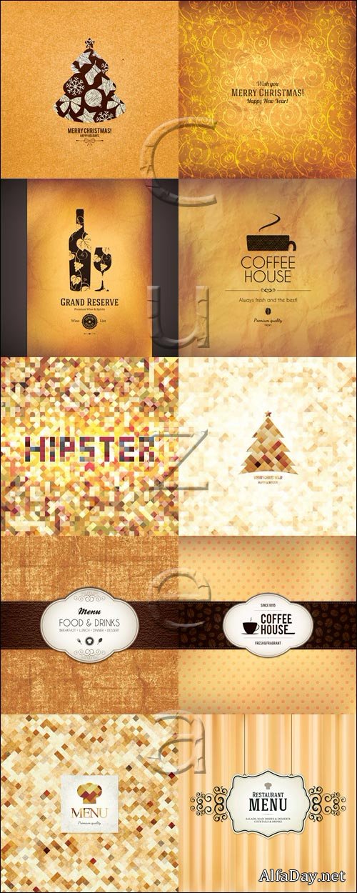 Menu 2014 backgrounds - vector stock
