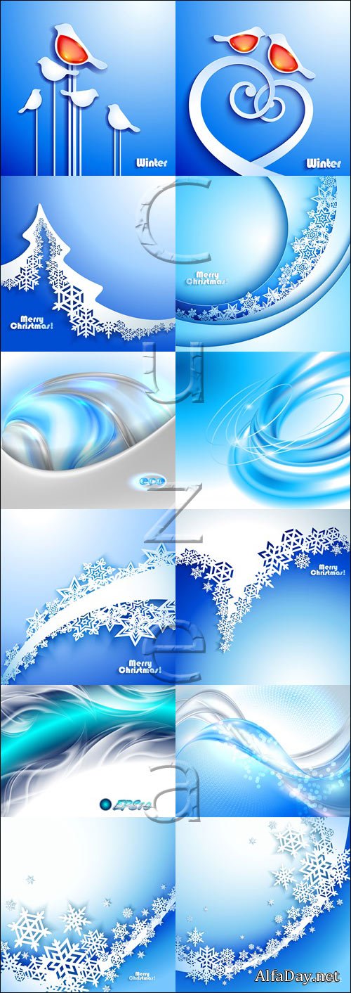Winter modern blackgrounds - vector stock