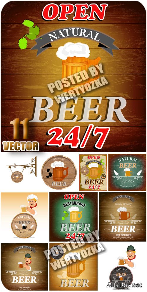 ����, ��������� ���� � �������� ���� / Beer - Stock vector