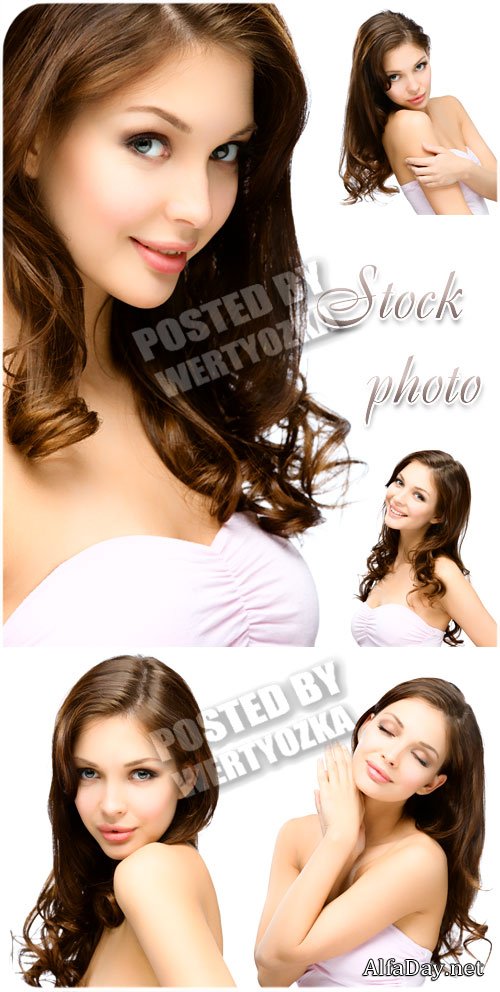 ����� � ����������� ������� /  Nice and charming girl - stock photos