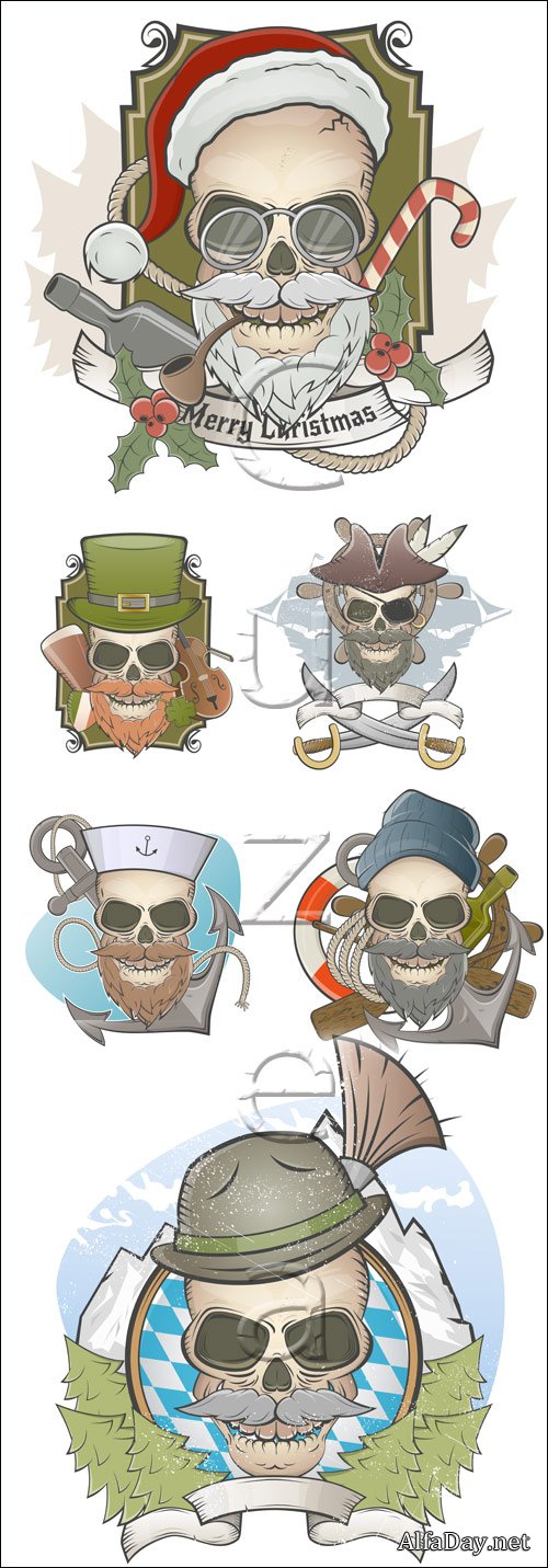 Hipsters for holidays - vector stock