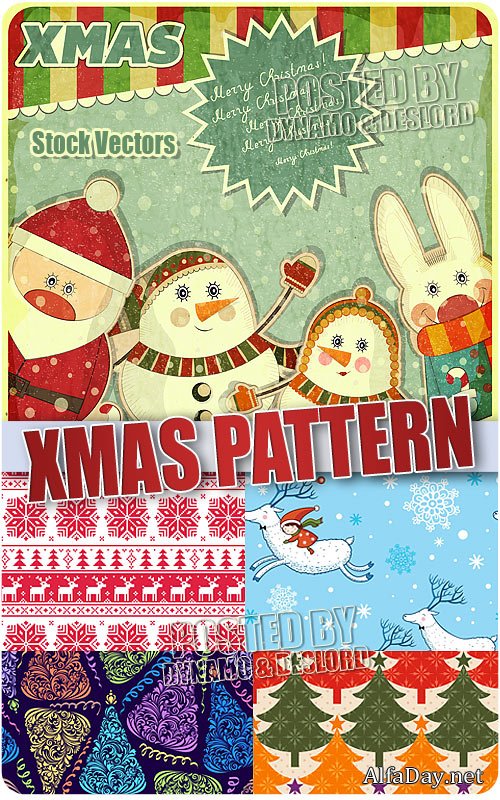 Christmas patterns - Stock Vectors