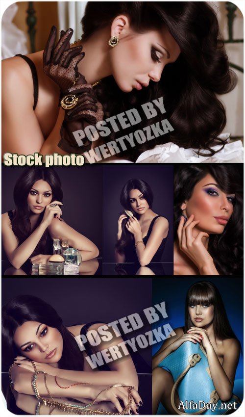 �������� � ���������� ������� / Beautiful and mysterious girl - stock photos