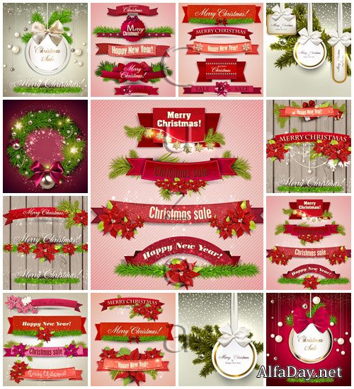 Merry christmas vector elements 2014, part 36