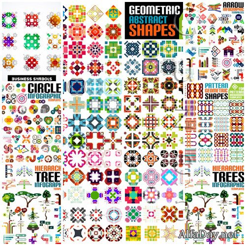 Abstract geometric figuries - vector stock
