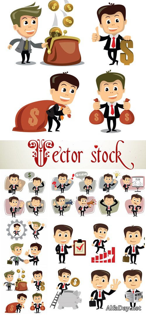 Business people, 10 - vector stock