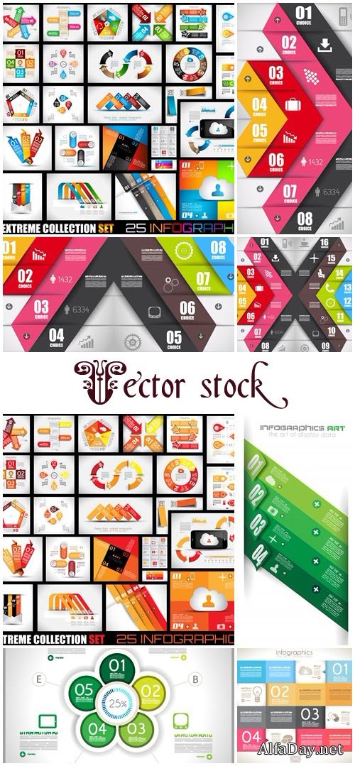 Infographic collection, part 68 - vector stock