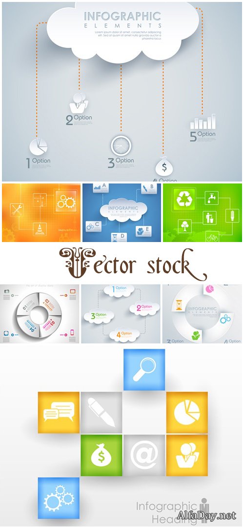 Infographic collection, part 70 - vector stock