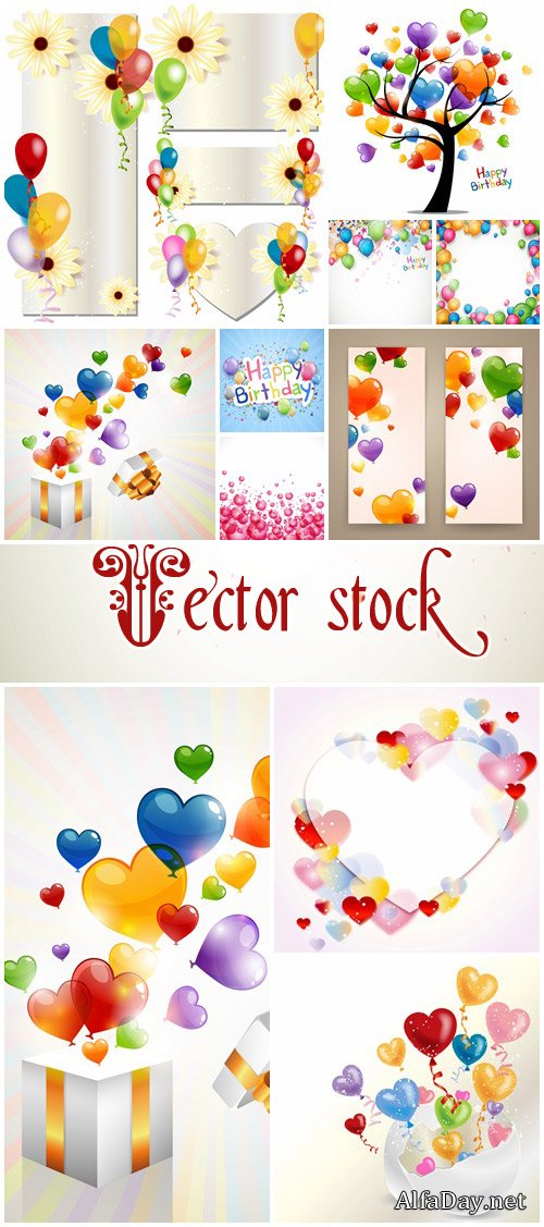 Holiday backgrounds with balls - vector stock