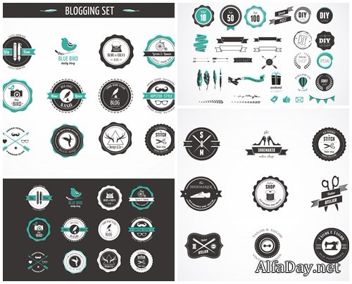 Design elements in vector, part 25 - vector stock
