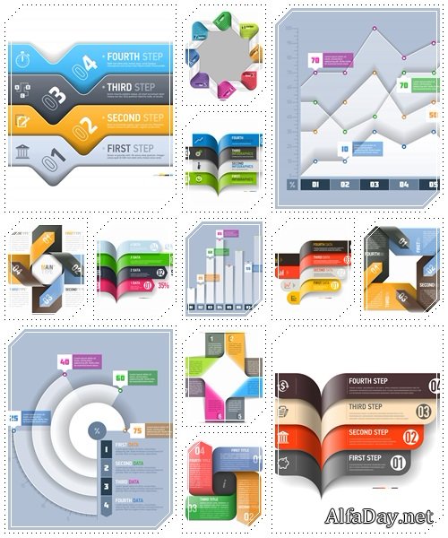 Infographic vector elements, part 86 - vector stock