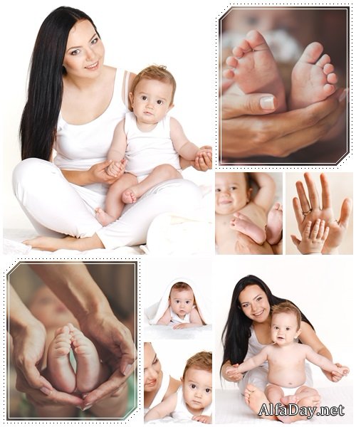 Child and mother, part 8 - stock photo