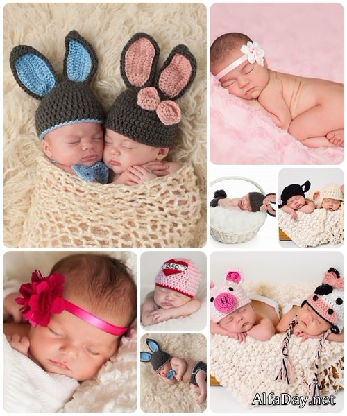 Newborn baby, 2 - stock photo