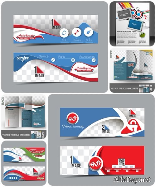 Business Flyer Template 8 - vector stock