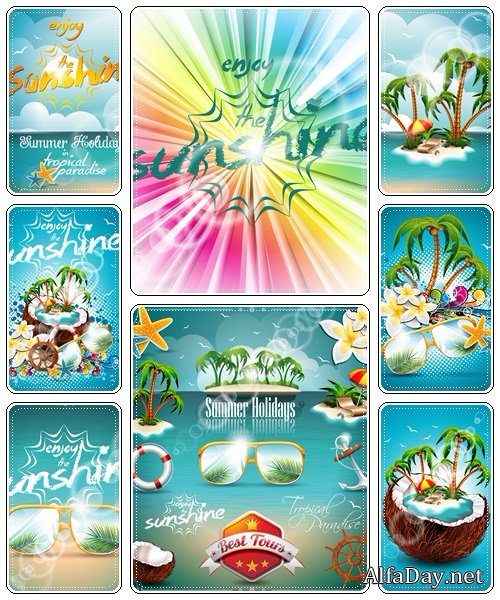 Sunshine vacation  - vector stock