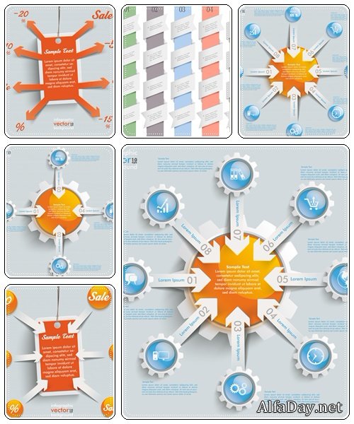 Infographics, 93  - vector stock