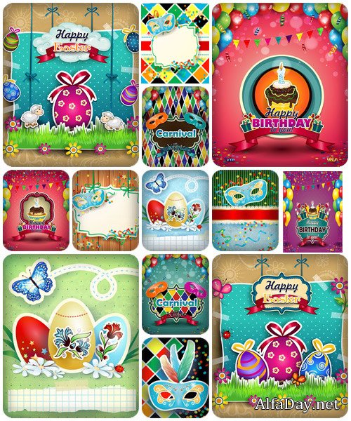 Holiday backgrounds, 14  - vector stock