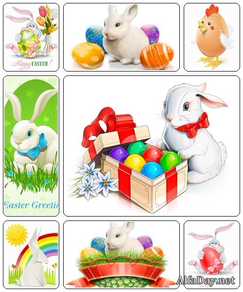 Fanny bunny for Easter - vector stock