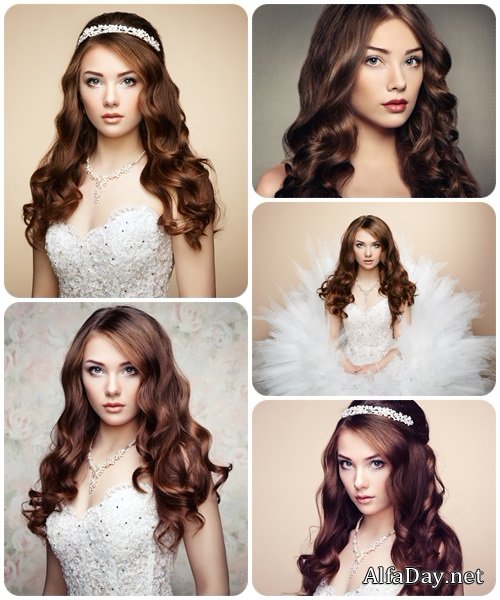 Portrait of beautiful bride. Wedding photo - stock photo