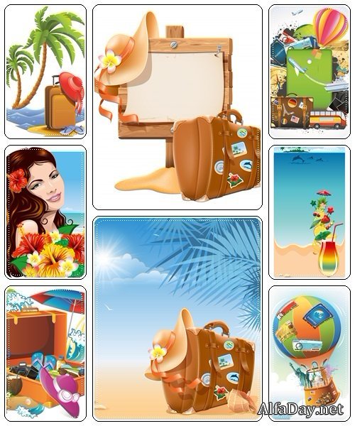 Travel vector elements, 14  - vector stock