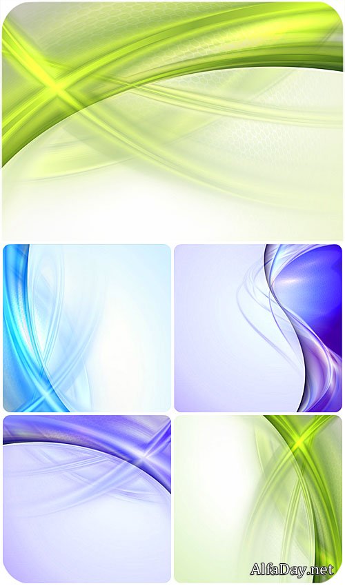 ������ ��������� ���� � ������� ����������� / Gentle vector backgrounds with colored abstraction