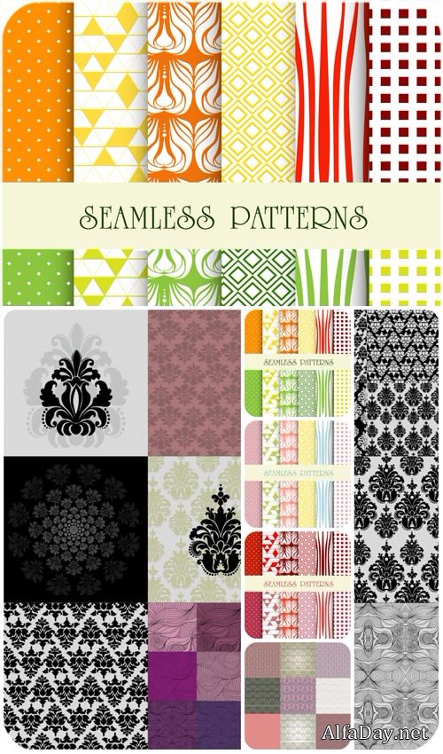 �������� � �������, ��������� ���� � ������� / Texture patterns, vector backgrounds with patterns