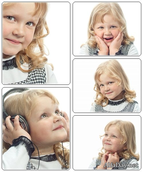 Little blond child baby girl - Stock Photo