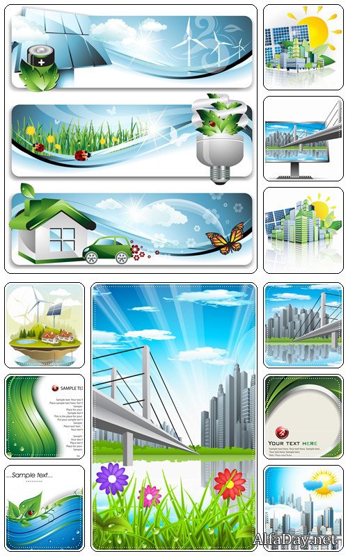 Eco background, part 22  - vector stock