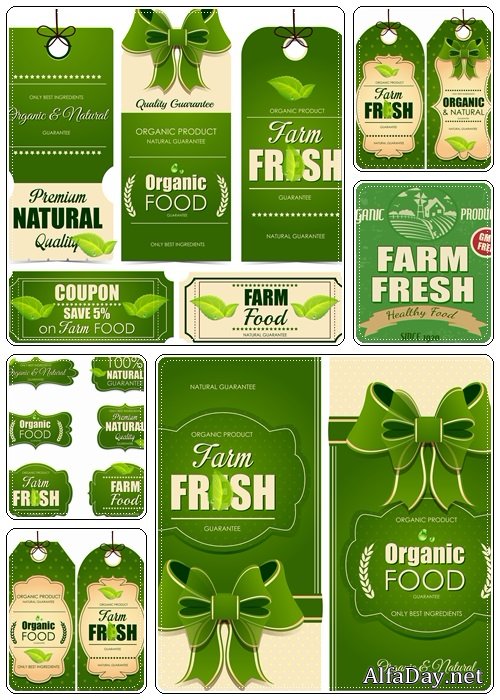 Farm fresh collection of labels  - vector stock