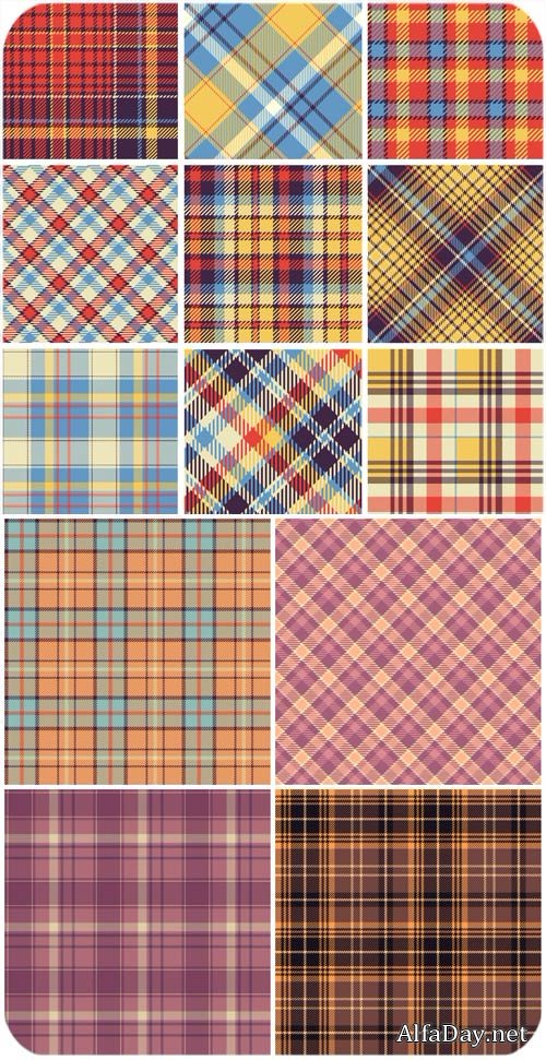 ��������� ��������� ���� ������ �������� / Checkered vector backgrounds of different colors