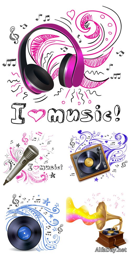 ����������� �������� � ������� / Musical elements in the vector