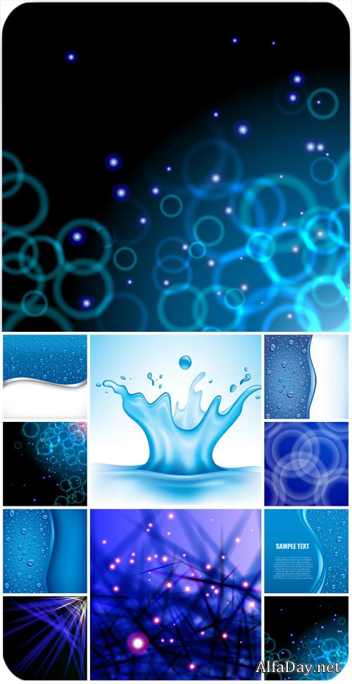 ��������� ���� ����� �������� / Vector backgrounds blue hues