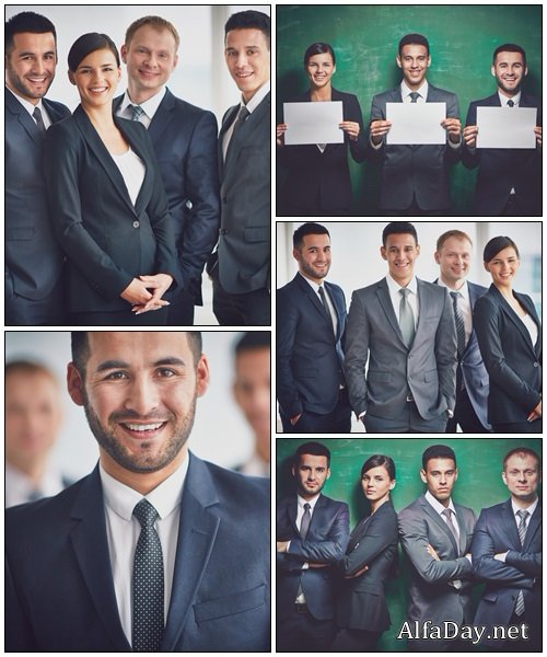 Confident employees for business - Stock Photo