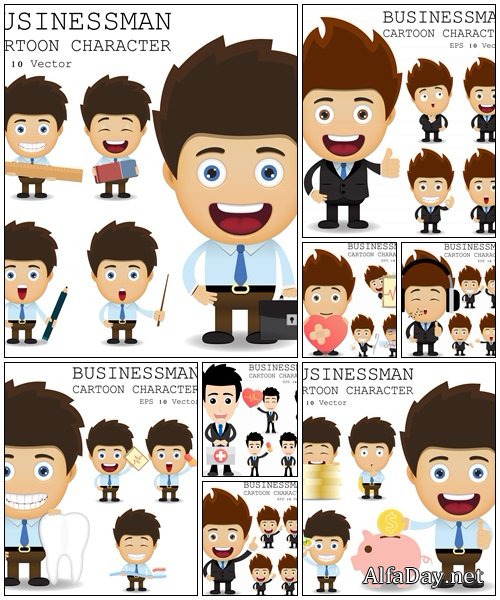 Businessman cartoon character - vector stock