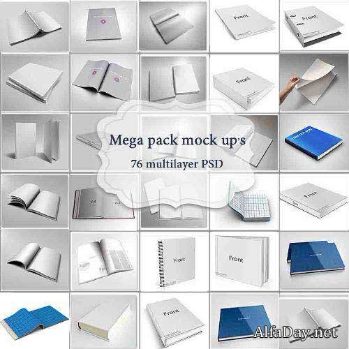 ������ ���� � �������� - ������������ ������� ��� Photoshop / PSD Book Mock Ups