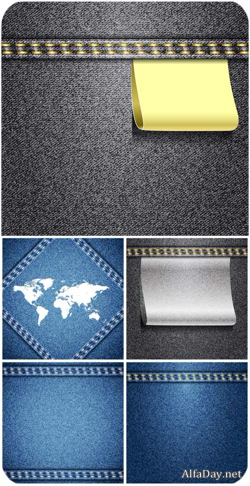 ����� � ������ ����� � ������� / Blue and black jeans vector