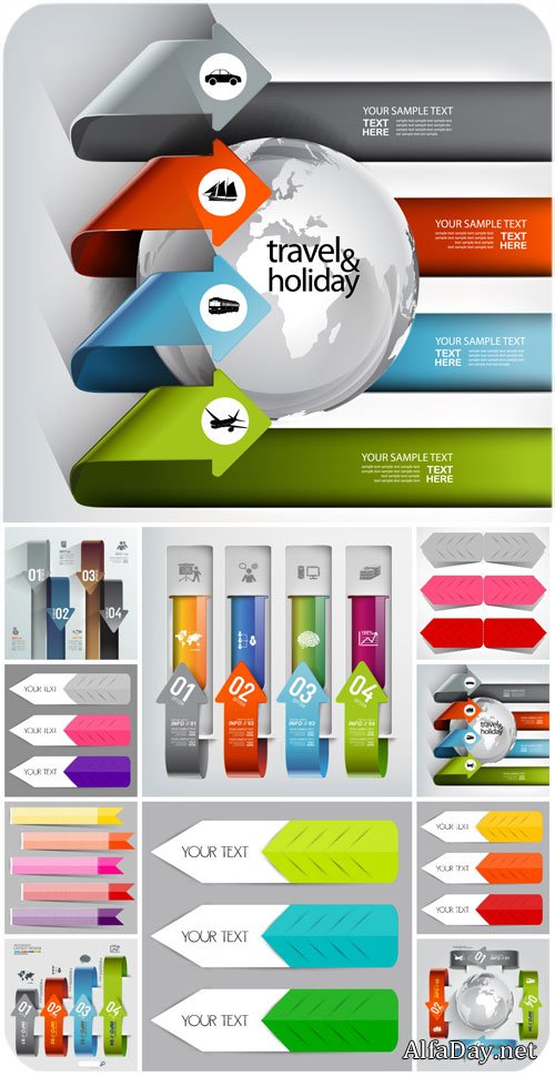 ��������� ������������ ��������, ������, ����������� / Vector design elements, business, travel