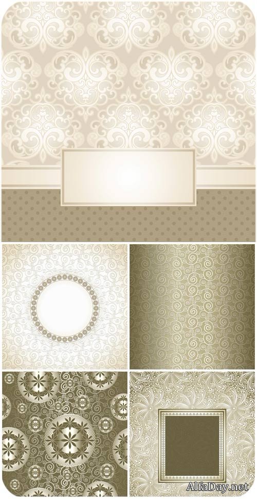 ��������� ����, ��������� ����� / Backgrounds, vintage patterns vector