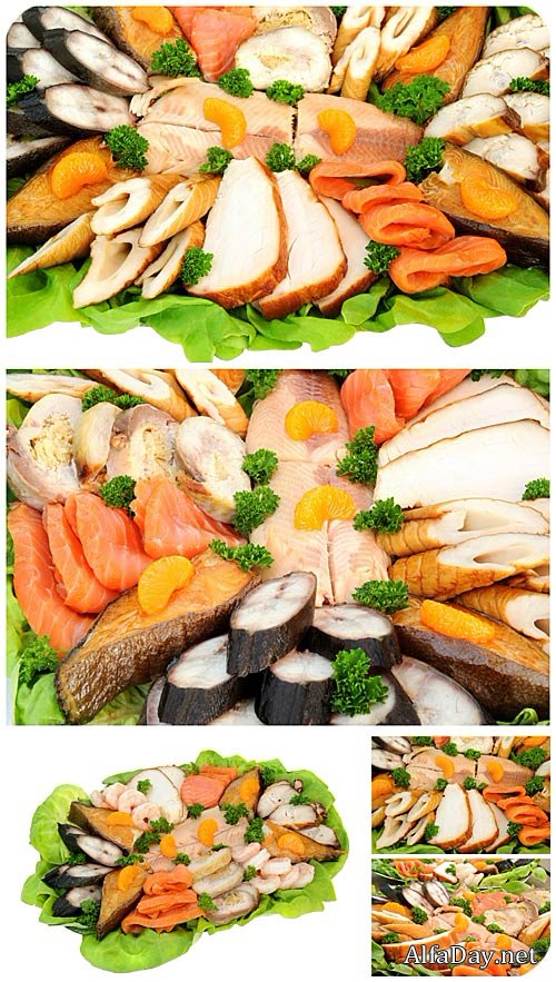 ���� � ���� / Meat and fish - Stock photo