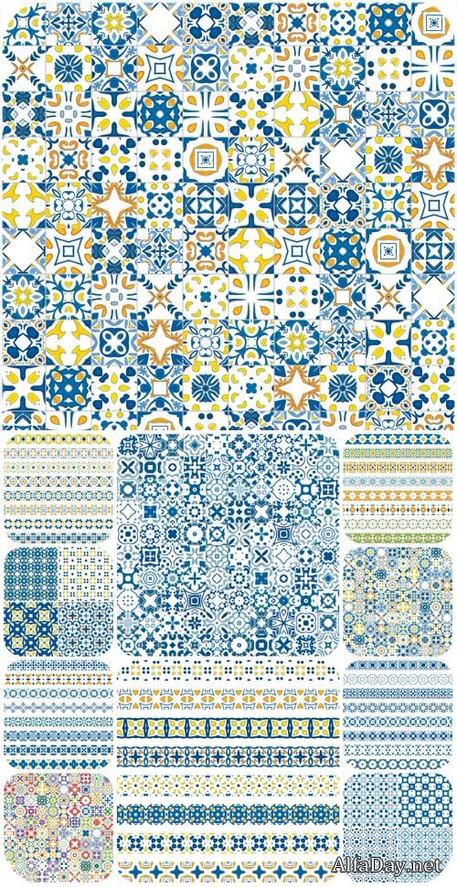 �����, ���� � ������� / Patterns, texture, backgrounds vector