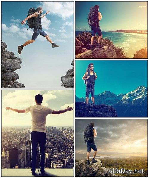 Backpacker - Stock Photo